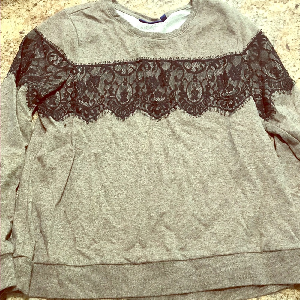 Comfy tan-colored light-weight sweatshirt.